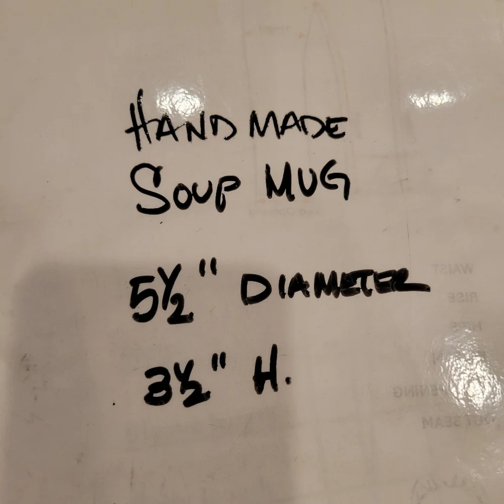 HAND MADE SOUP MUG SIGNED BY ARTIST 2012